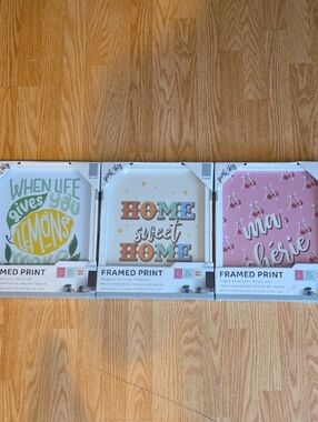 Pink Sky 'Viva La Vie' Pink Framed Art Print